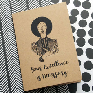 Dorcas Creates self care greetings card black excellence for Modern Craft