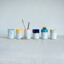Load image into Gallery viewer, Duck Ceramics pistachio glazed porcelain tumbler vessel pot handmade in Brighton for Modern Craft