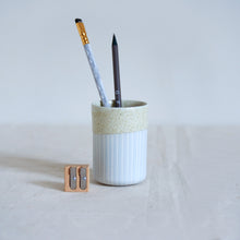 Load image into Gallery viewer, Duck Ceramics pistachio glazed porcelain tumbler vessel pot handmade in Brighton for Modern Craft