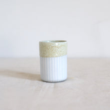 Load image into Gallery viewer, Duck Ceramics pistachio glazed porcelain tumbler vessel pot handmade in Brighton for Modern Craft