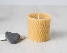 Load image into Gallery viewer, 100% pure English beeswax wave candle, handmade in Devon for Modern Craft