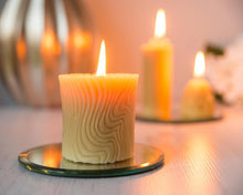 Load image into Gallery viewer, 100% pure English beeswax wave candle, handmade in Devon for Modern Craft