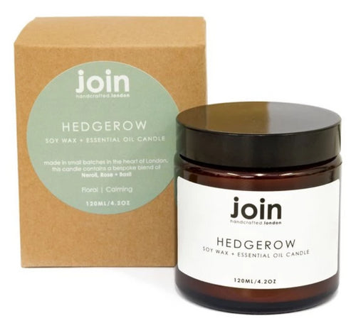 hedgerow vegan scented candle with essential oils. Handmade in London for Modern Craft