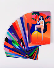 Load image into Gallery viewer, Mystic Mondays modern colourful tarot cards deck holographic foil edge for Modern Craft