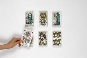 Tattoo Tarot deck cards Megamunden ink and intuition Marseille style for Modern Craft
