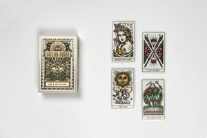 Tattoo Tarot deck cards Megamunden ink and intuition Marseille style for Modern Craft