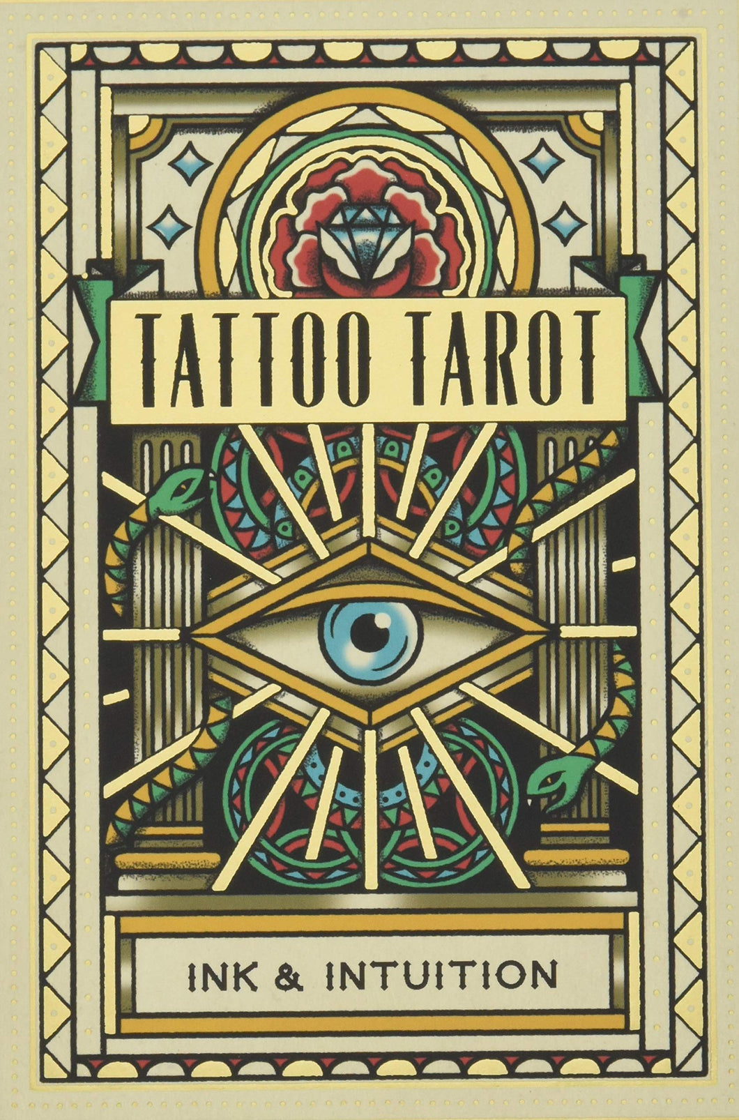 Tattoo Tarot deck cards Megamunden ink and intuition Marseille style for Modern Craft