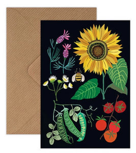 Sunflower Plot Greetings Card | Brie Harrison