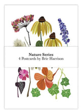 Load image into Gallery viewer, Brie Harrison botanical nature series art postcard pack. Handmade in the UK for Modern Craft