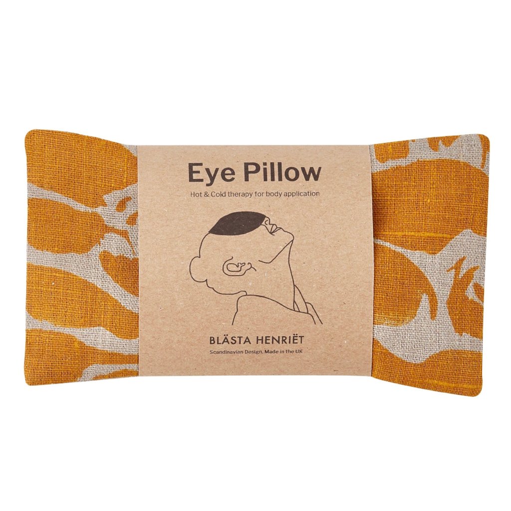 Blasta Henriet organic linen eye pillow British wheat handmade in London migraines headache support for Modern Craft
