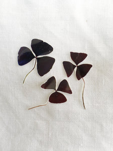Sophie Clowders botanical oxalis purple clover leaf temporary tattoo for Modern Craft