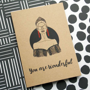 Dorcas Creates self care greetings card you are wonderful for Modern Craft