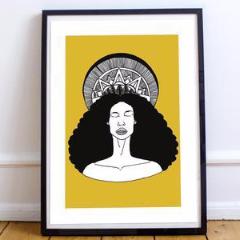 Dorcas Creates Sun Woman print Anyanwu Octavia Butler for Modern Craft