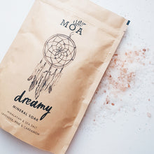 Load image into Gallery viewer, Organic, natural Himalayan mineral bath soak with essential oils of yarrow, pine, cardamom, lemon and lavender. A soothing, bath-time treat, made in England for Modern Craft.