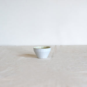 Duck Ceramics pistachio speckle glazed porcelain dipping bowl pot handmade in Brighton for Modern Craft