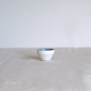 Duck Ceramics handmade porcelain azure blue dipping bowl pot made in Brighton for Modern Craft