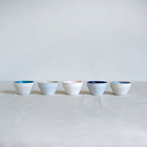 Duck Ceramics pistachio speckle glazed porcelain dipping bowl pot handmade in Brighton for Modern Craft