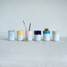 Load image into Gallery viewer, Duck Ceramics azure blue glazed porcelain tumbler vessel pot handmade in Brighton for Modern Craft