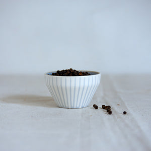 Duck Ceramics handmade porcelain azure blue dipping bowl pot made in Brighton for Modern Craft