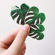 Load image into Gallery viewer, Sophie Clowders botanical monstera palm leaf temporary tattoo for Modern Craft