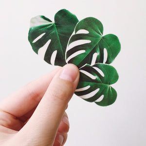 Sophie Clowders botanical monstera palm leaf temporary tattoo for Modern Craft