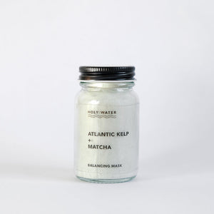 Holy Water Apothecary balancing face mask for combination skin. Hand made with atlantic kelp, matcha and organic essential oils. Made in Devon for Modern Craft.