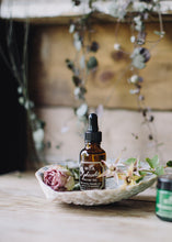 Load image into Gallery viewer, Aphrodite organic, natural facial oil with essential oils of rosehip, Damask rose, geranium, yarrow and marshmallow. Vegan, cruelty-free skincare made in England for Modern Craft.