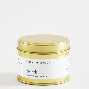 Evermore London north vegan scented candle patchouli frankincense myrrh soy coconut wax for Modern Craft