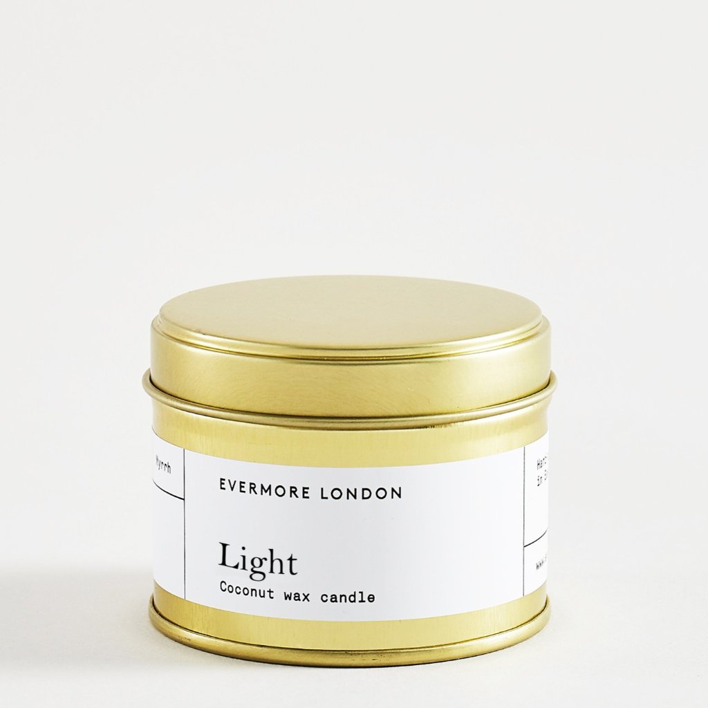 Evermore London light scented candle handmade soy and coconut wax vegan for Modern Craft