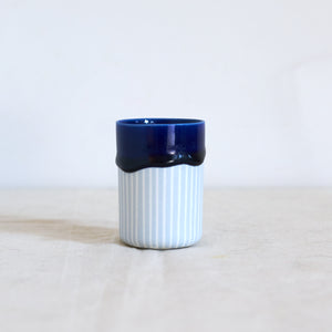 Duck Ceramics ultramarine cobalt blue glazed porcelain tumbler vessel pot handmade in Brighton for Modern Craft