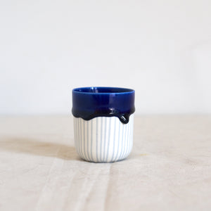 Duck Ceramics ultramarine cobalt blue glazed porcelain tumbler vessel pot handmade in Brighton for Modern Craft