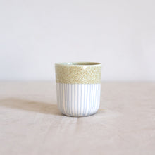 Load image into Gallery viewer, Duck Ceramics pistachio glazed porcelain tumbler vessel pot handmade in Brighton for Modern Craft