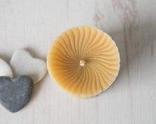 Load image into Gallery viewer, 100% pure English beeswax wave candle, handmade in Devon for Modern Craft