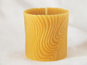 100% pure English beeswax wave candle, handmade in Devon for Modern Craft
