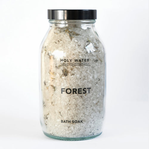 Holy Water Apothecary organic forest bath salts with essential oils and foraged moss hand made in Devon for Modern Craft