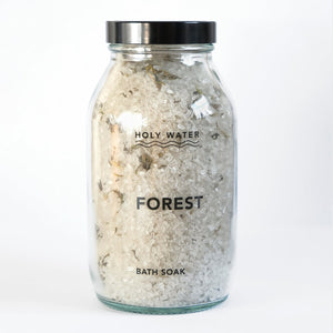 Holy Water Apothecary organic forest bath salts with essential oils and foraged moss hand made in Devon for Modern Craft