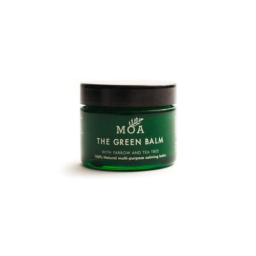 The Green Balm is an organic, multi-purpose healing and beauty balm. Natural, herbal cleanser with essential oils of yarrow and tea tree. Made in England for Modern Craft.